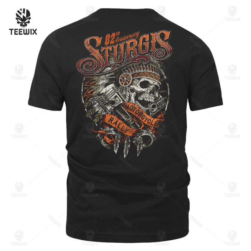 82nd Annual Sturgis Rally Back Print T Shirt 34732310